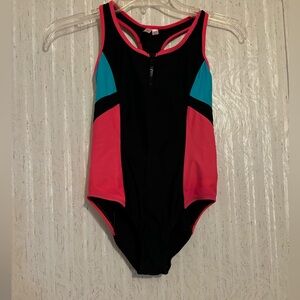 💕 (4 for $15) Big Chill Pink and Blue One Piece Swimwear Sporty Design